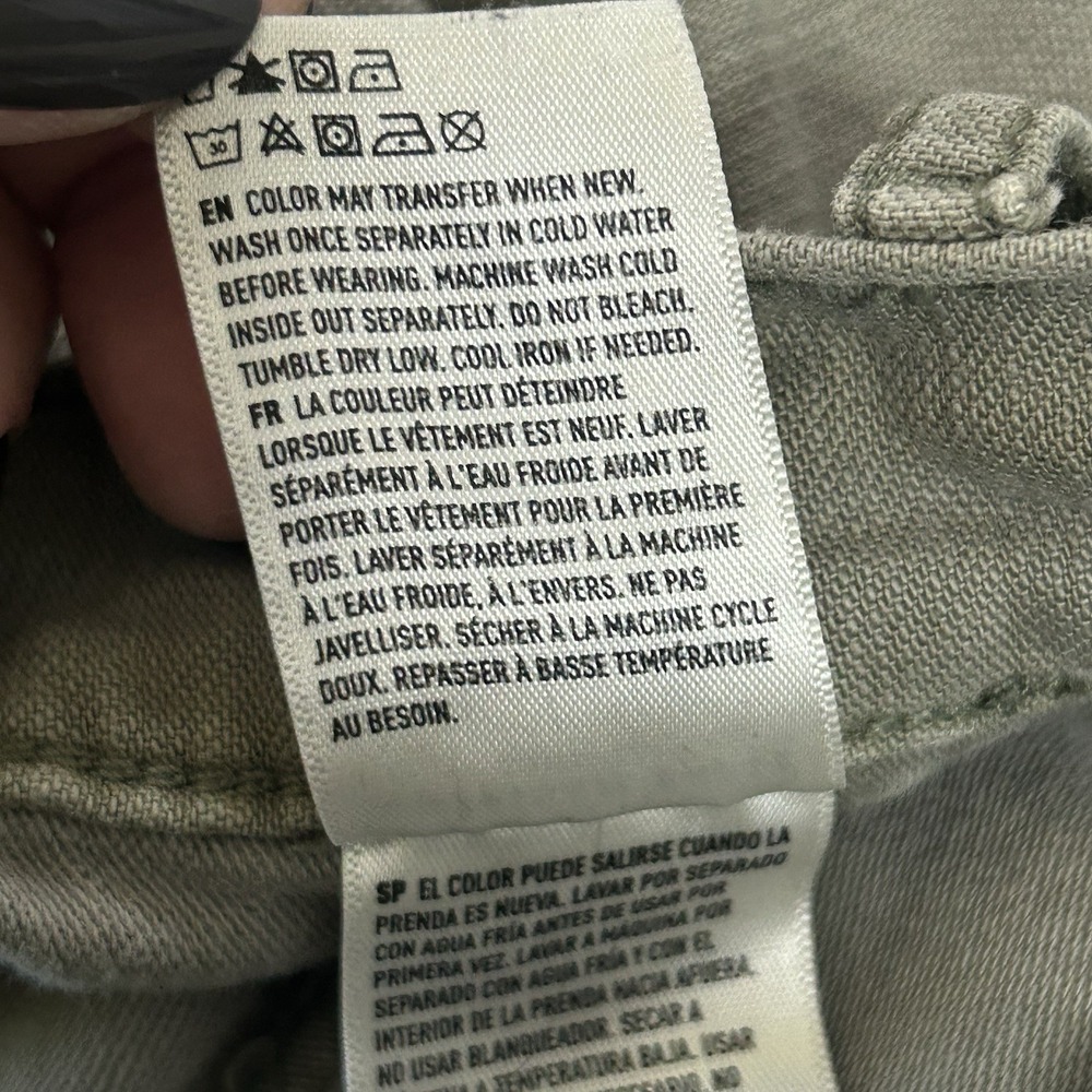 American Eagle Cotton Utility Pants - Women's 6 Short/Crop - Green Patch Pockets - Picture 11 of 11